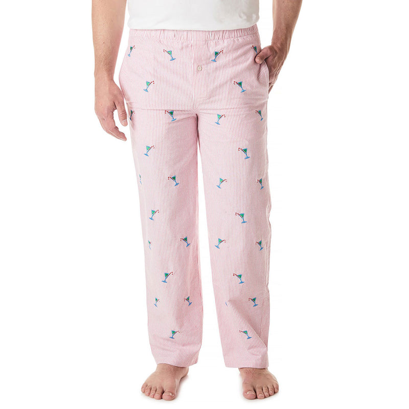 Sleeper Pant with Martini Candy Cane by Castaway Clothing - Country Club Prep