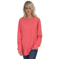 Slouchy Tee in Coral by Lauren James - Country Club Prep