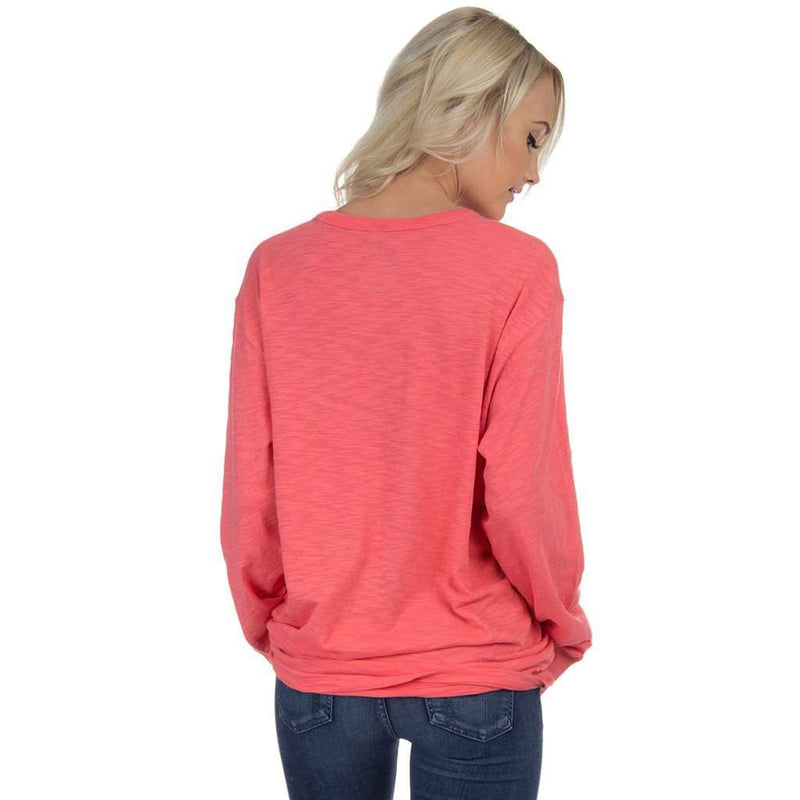 Slouchy Tee in Coral by Lauren James - Country Club Prep