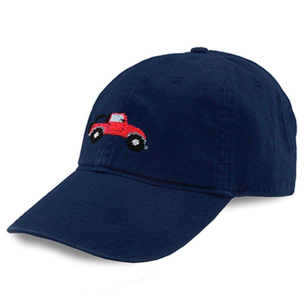 Beach Truck Needlepoint Hat in Navy by Smathers & Branson - Country Club Prep