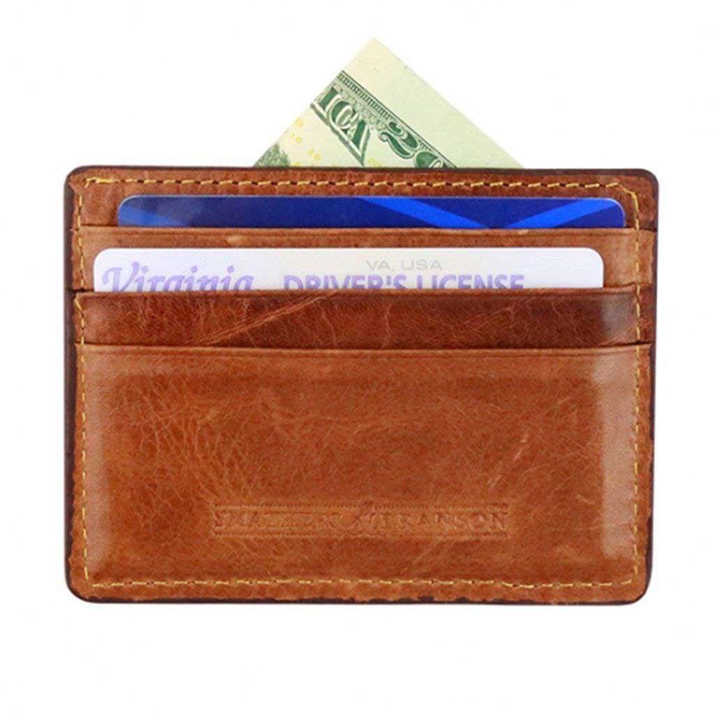 Blue Seersucker Needlepoint Credit Card Wallet by Smathers & Branson - Country Club Prep