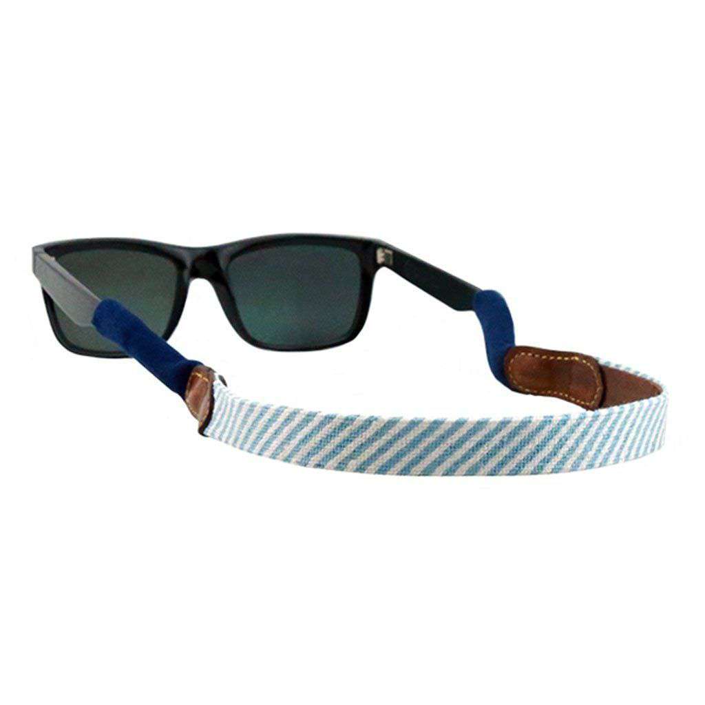 Blue Seersucker Sunglass Straps by Smathers & Branson - Country Club Prep