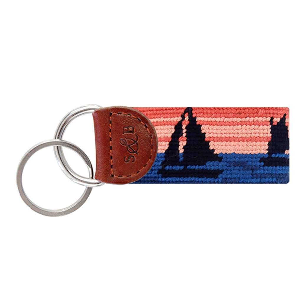 Sunset Sailing Needlepoint Key Fob by Smathers & Branson - Country Club Prep