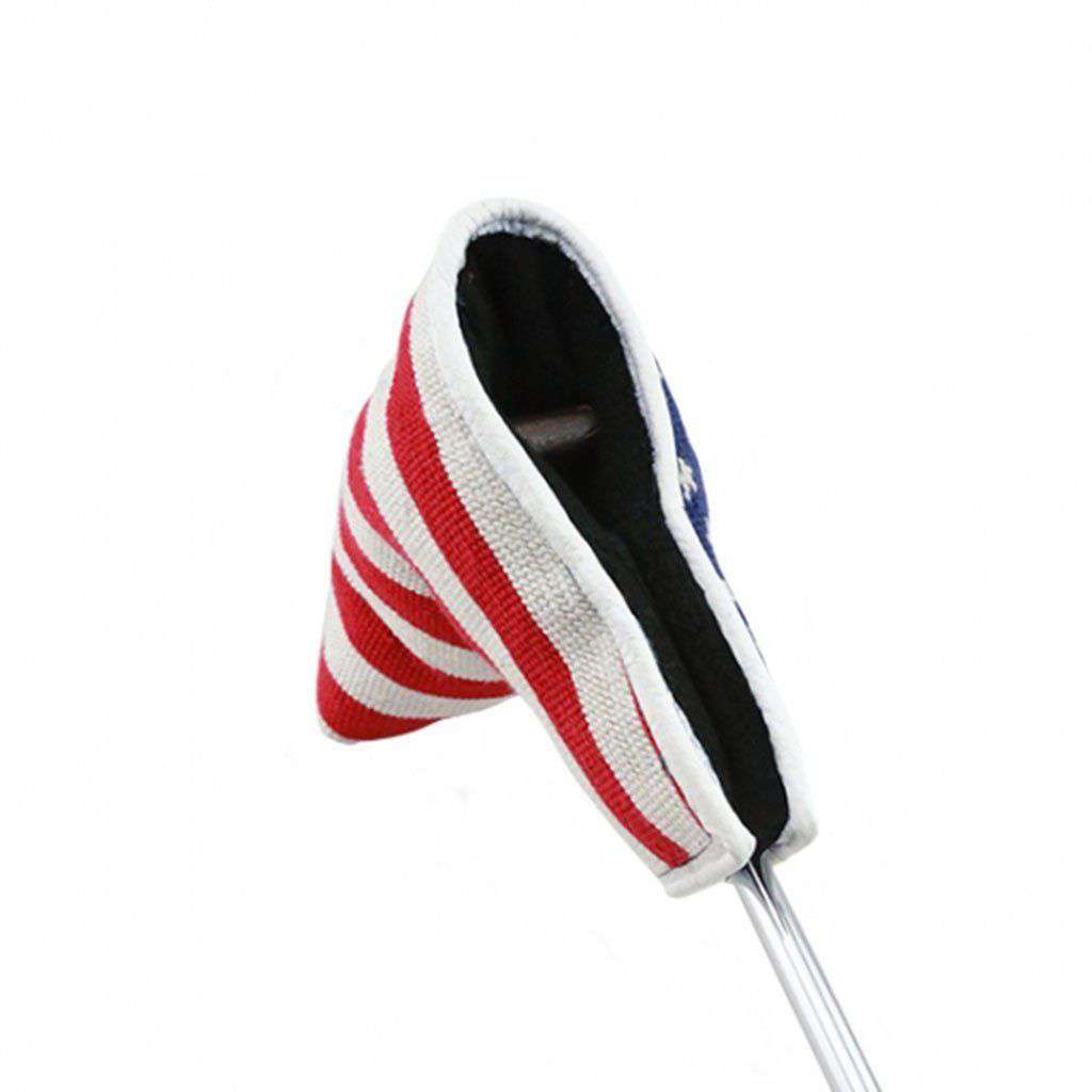 Big American Flag Needlepoint Putter Headcover by Smathers & Branson - Country Club Prep