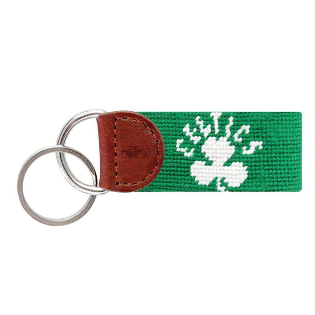 Boston Celtics Needlepoint Key Fob in Light Emerald by Smathers & Branson - Country Club Prep