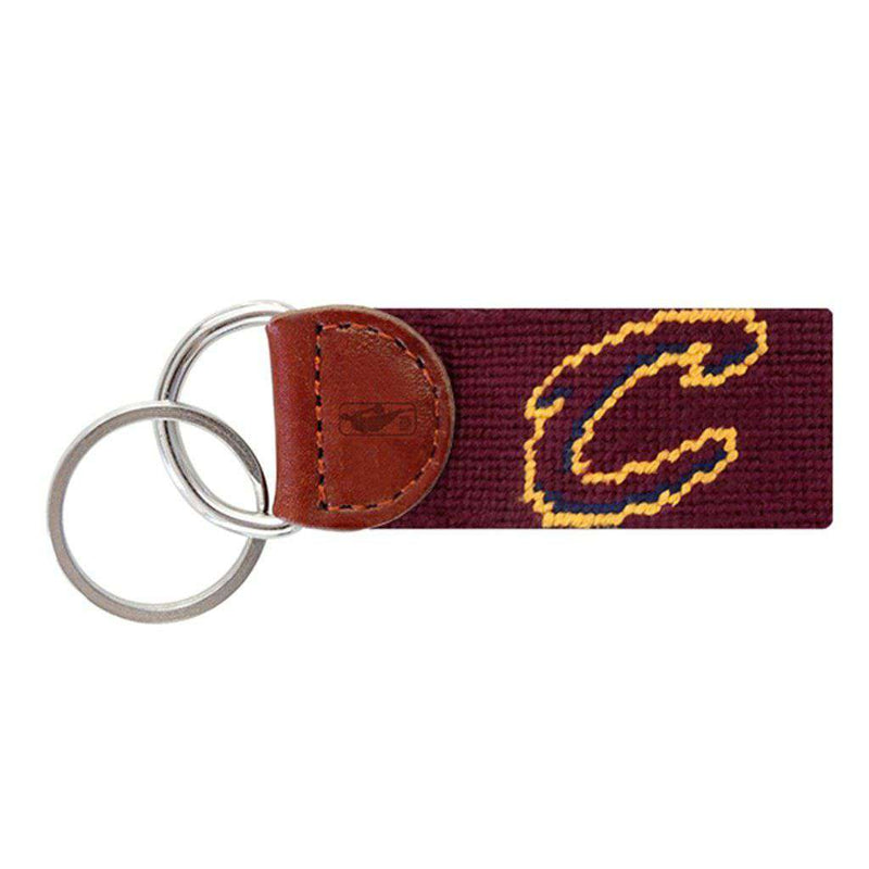 Cleveland Cavaliers Needlepoint Key Fob in Maroon by Smathers & Branson - Country Club Prep