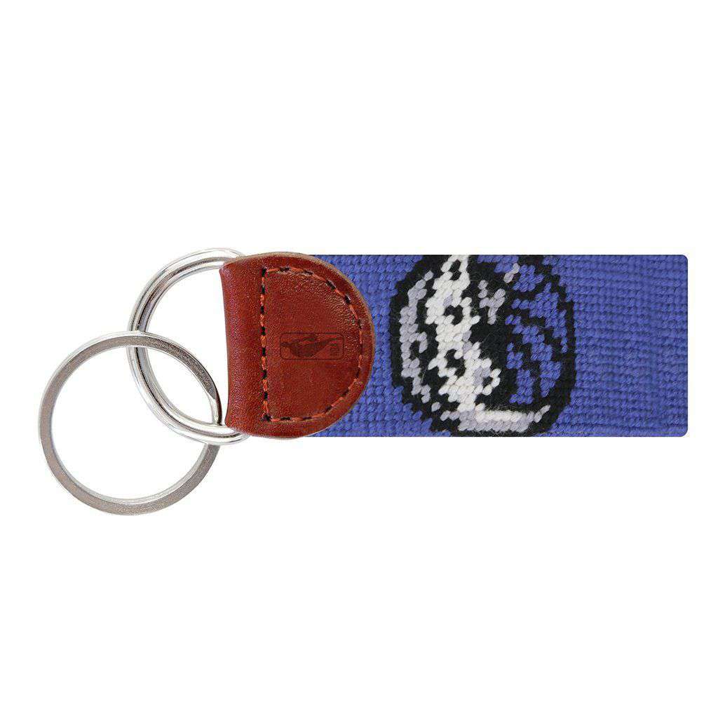 Dallas Mavericks Needlepoint Key Fob in Royal Blue by Smathers & Branson - Country Club Prep