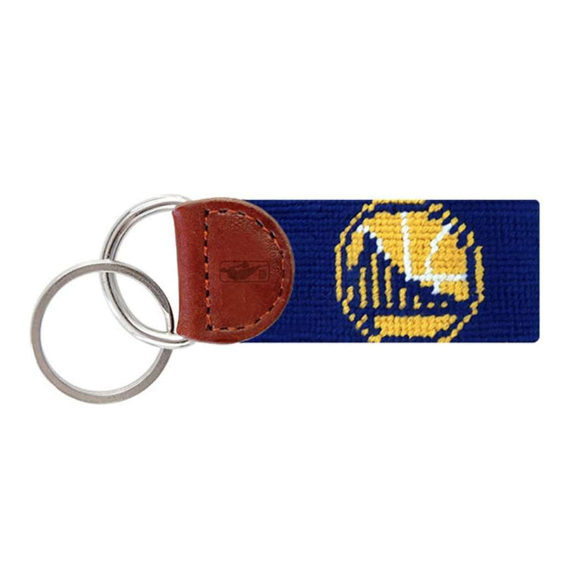 Golden State Warriors Needlepoint Key Fob in Dark Royal Blue by Smathers & Branson - Country Club Prep