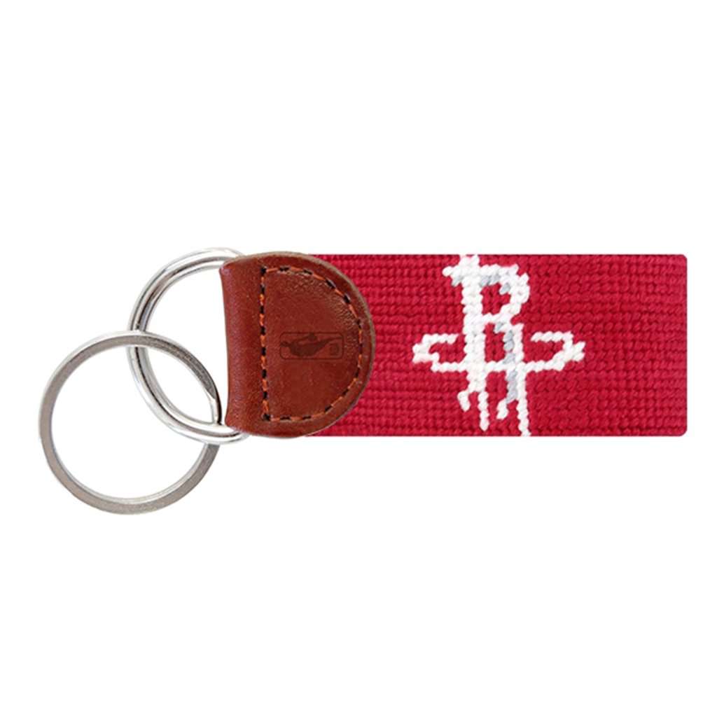 Houston Rockets Needlepoint Key Fob in Red by Smathers & Branson - Country Club Prep
