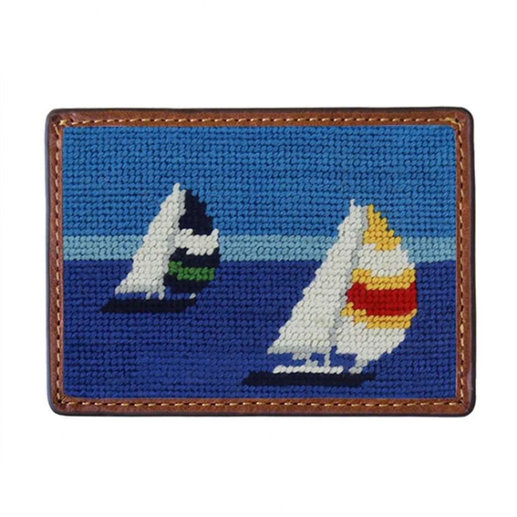 Regatta Needlepoint Credit Card Wallet by Smathers & Branson - Country Club Prep