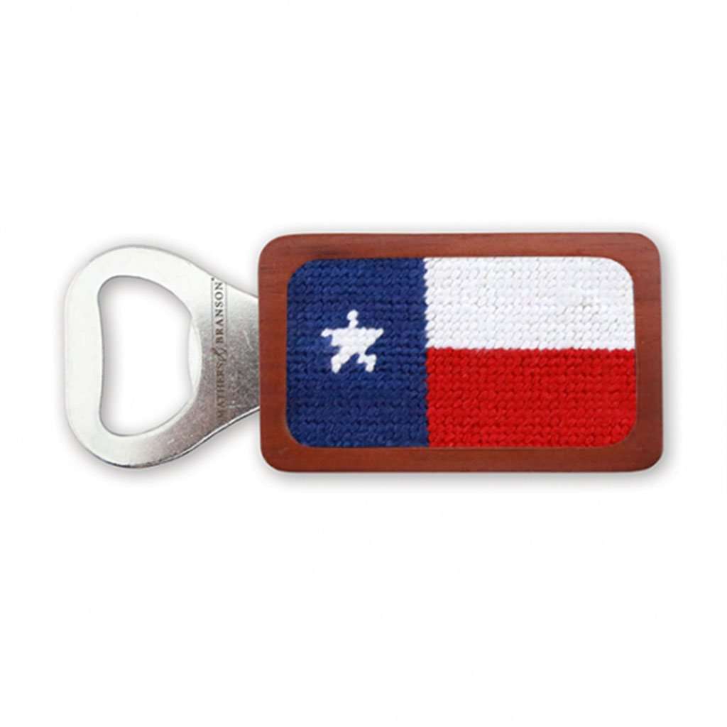 Texas Flag Needlepoint Bottle Opener by Smathers & Branson - Country Club Prep