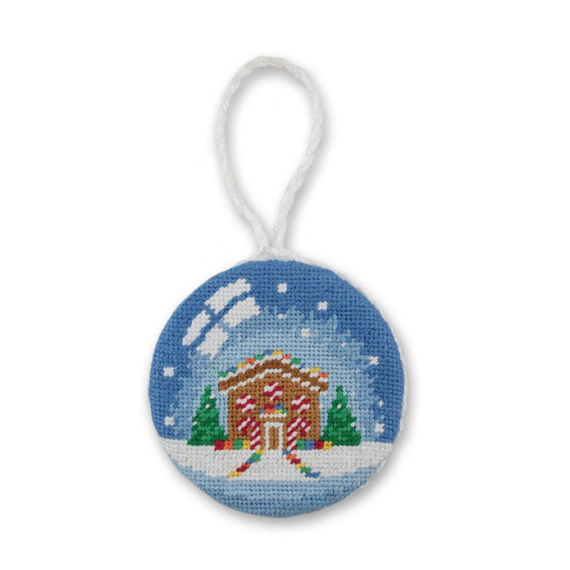 Snow Globe Needlepoint Ornament by Smathers & Branson - Country Club Prep