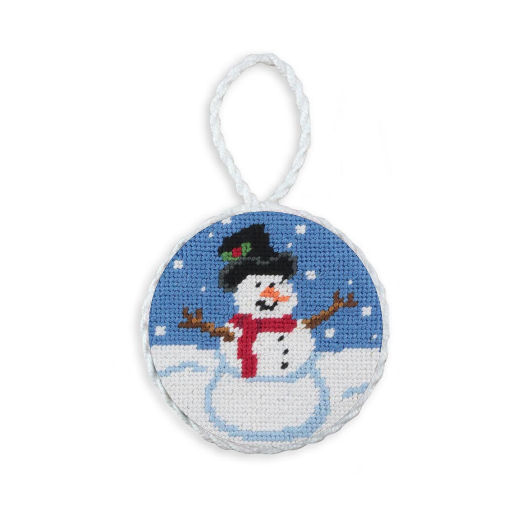 Snowman Needlepoint Ornament by Smathers & Branson - Country Club Prep