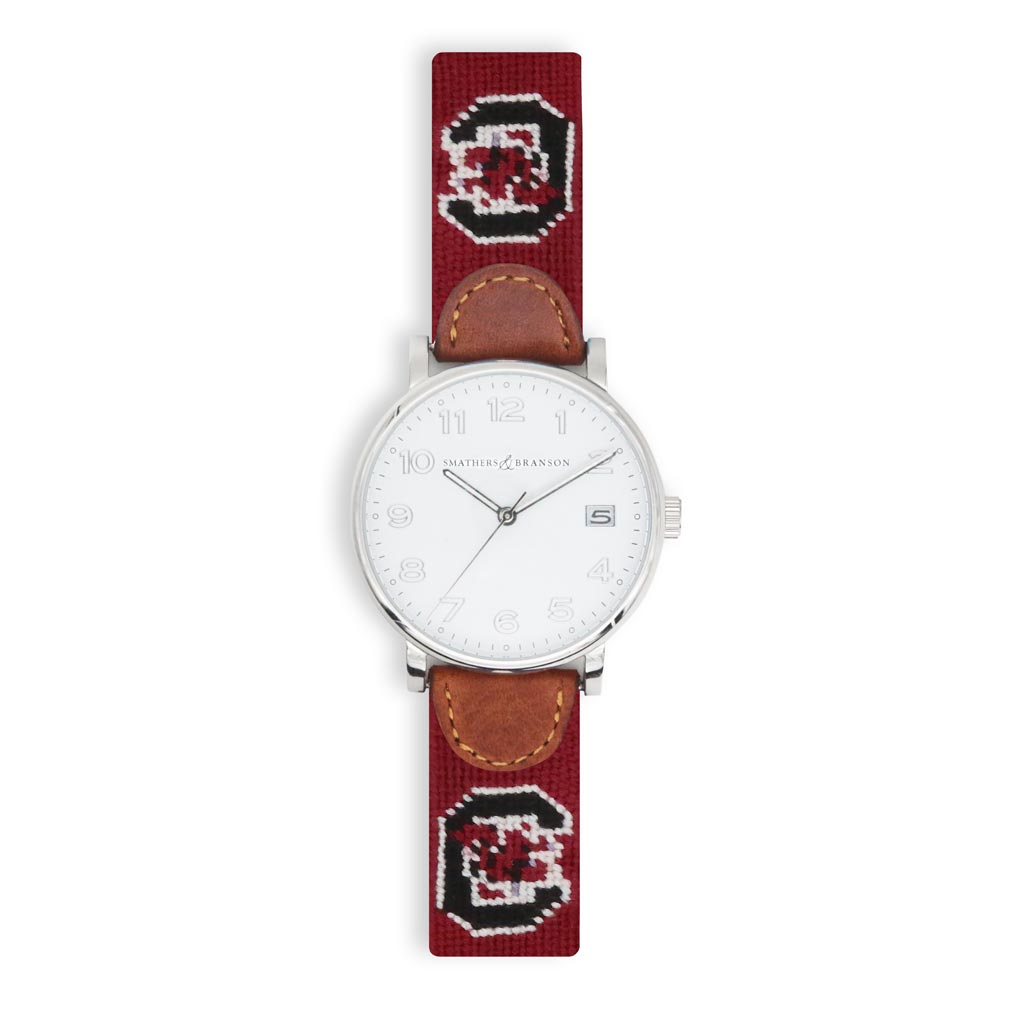 University of South Carolina Needlepoint Watch by Smathers & Branson - Country Club Prep