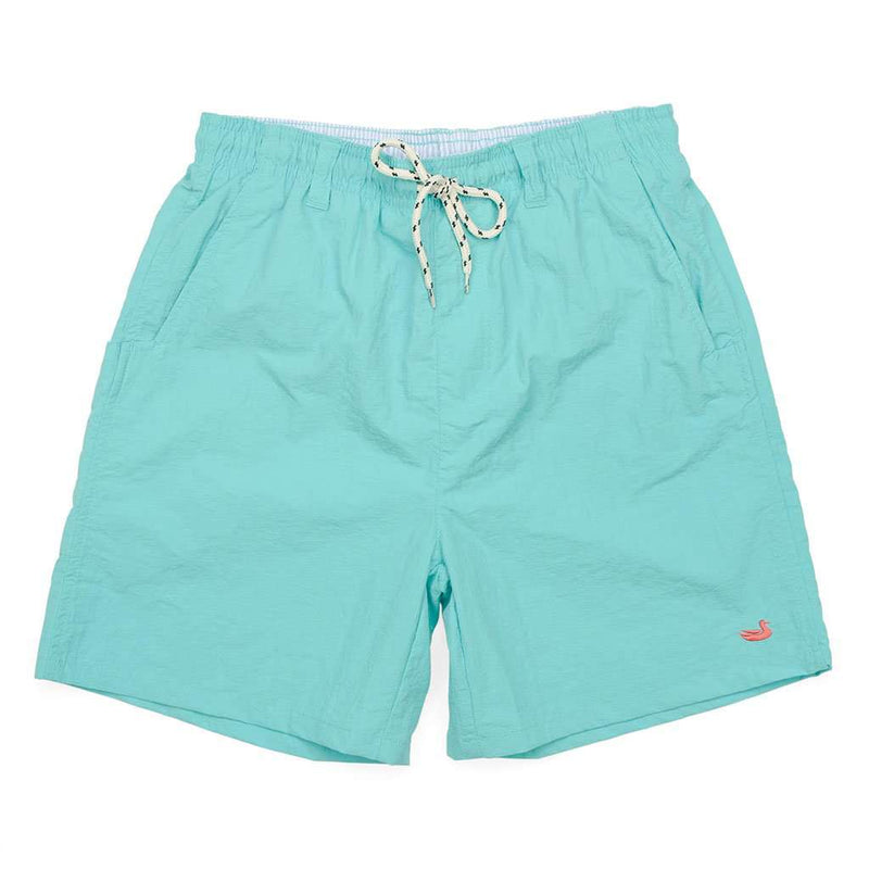 YOUTH Dockside Swim Trunk in Aqua Blue by Southern Marsh - Country Club Prep