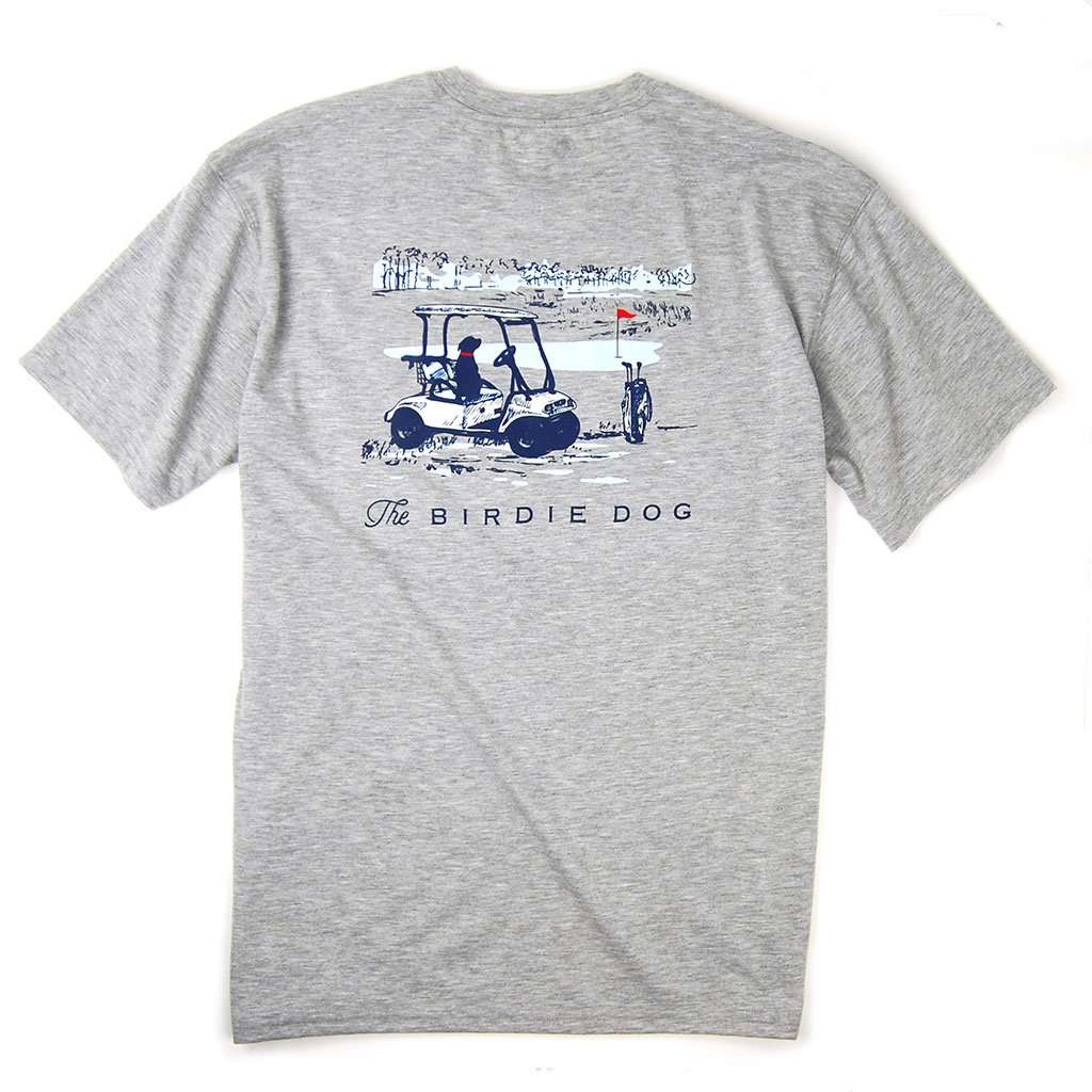 The Birdie Dog Tee in Heather Grey by Southern Proper - Country Club Prep
