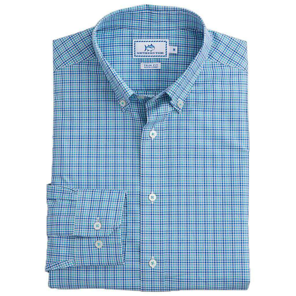 Cocodella Check Sport Shirt in Ocean Channel by Southern Tide - Country Club Prep