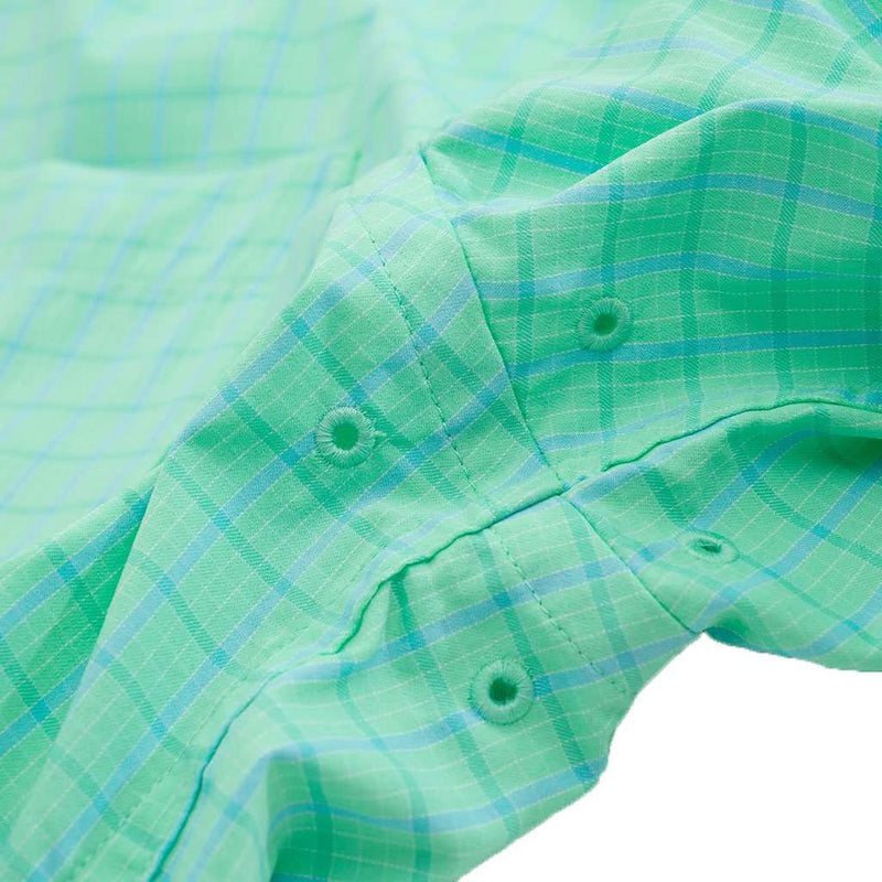 Gorda Peak Check Intercoastal Performance Shirt in Seafoam by Southern Tide - Country Club Prep