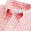 Precheck Plaid Intercoastal Performance Shirt in Melon by Southern Tide - Country Club Prep