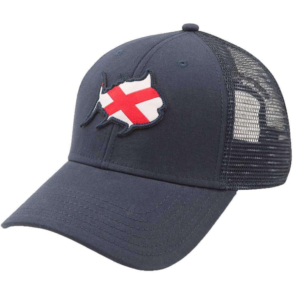 Skipjack State Trucker Hat - AL in Navy by Southern Tide - Country Club Prep