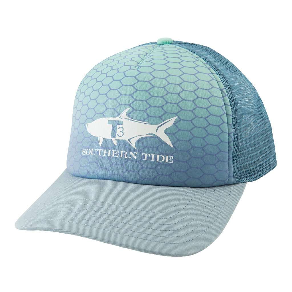 Tarpon Foam Trucker Hat in Grey by Southern Tide - Country Club Prep