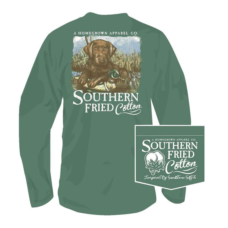 In Training Long Sleeve Tee in Sea Grass by Southern Fried Cotton - Country Club Prep