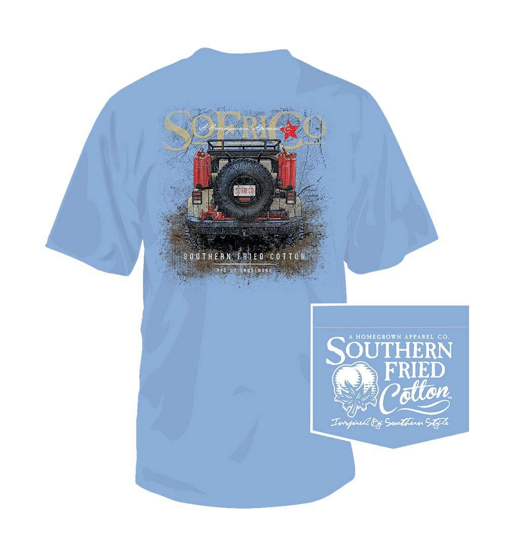 Muddin' Tee in Faded Jeans by Southern Fried Cotton - Country Club Prep