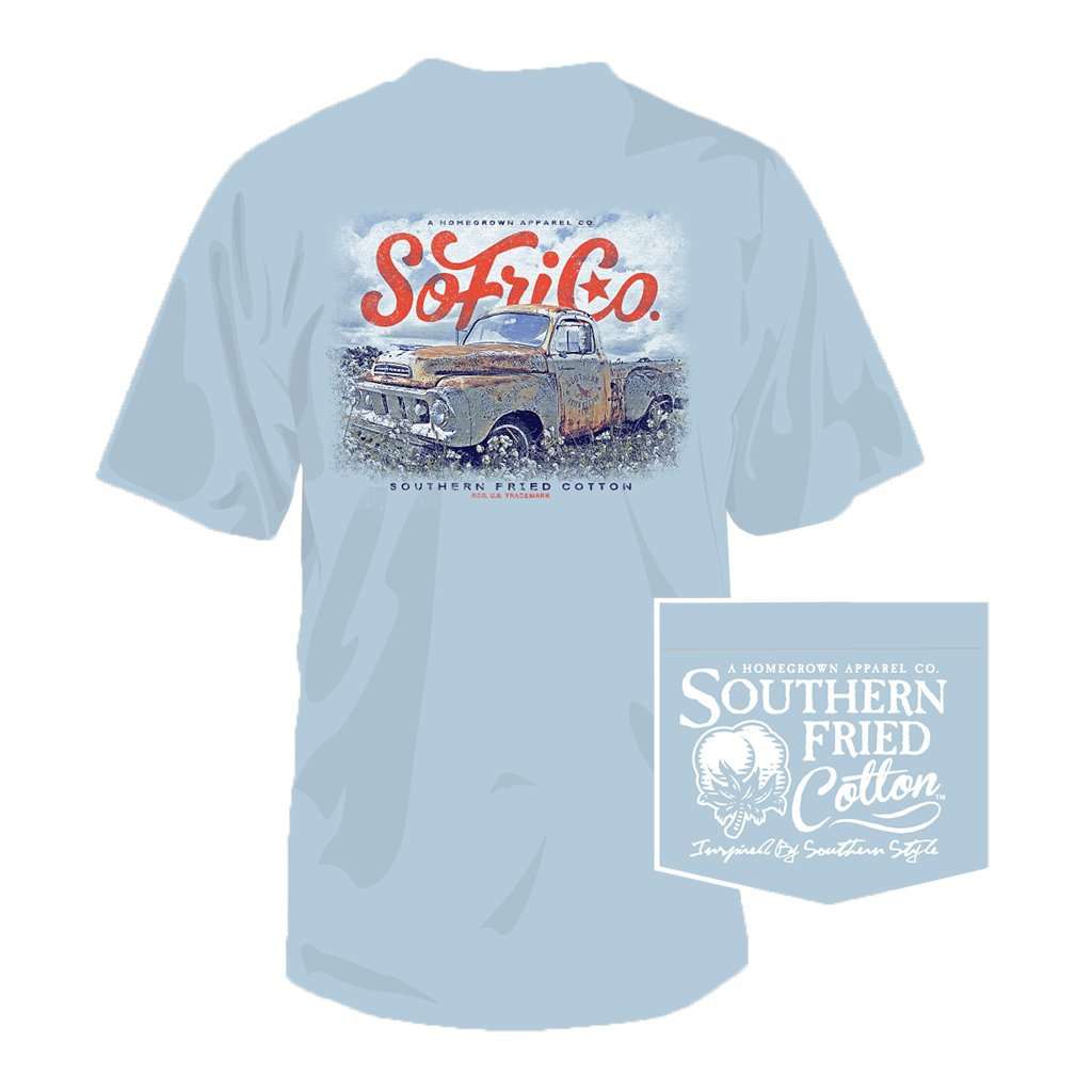 Rust in Piece Tee in Southern Sky by Southern Fried Cotton - Country Club Prep