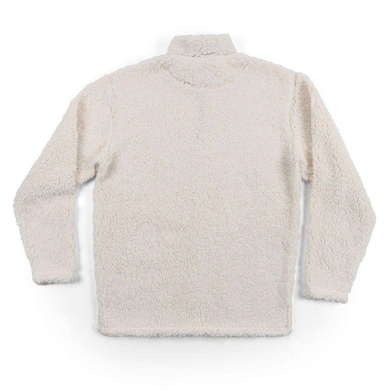 Appalachian Pile Pullover 1/4 Zip in White by Southern Marsh - Country Club Prep