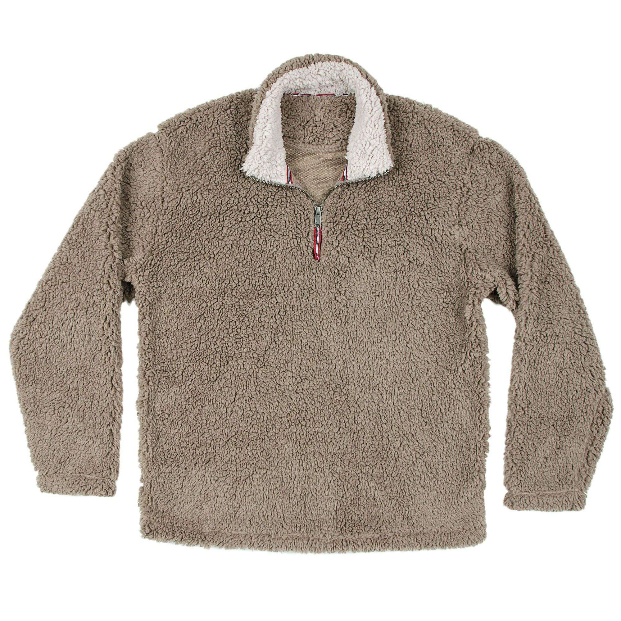 Southern Marsh Appalachian Pile Pullover 1/4 Zip in Light Brown