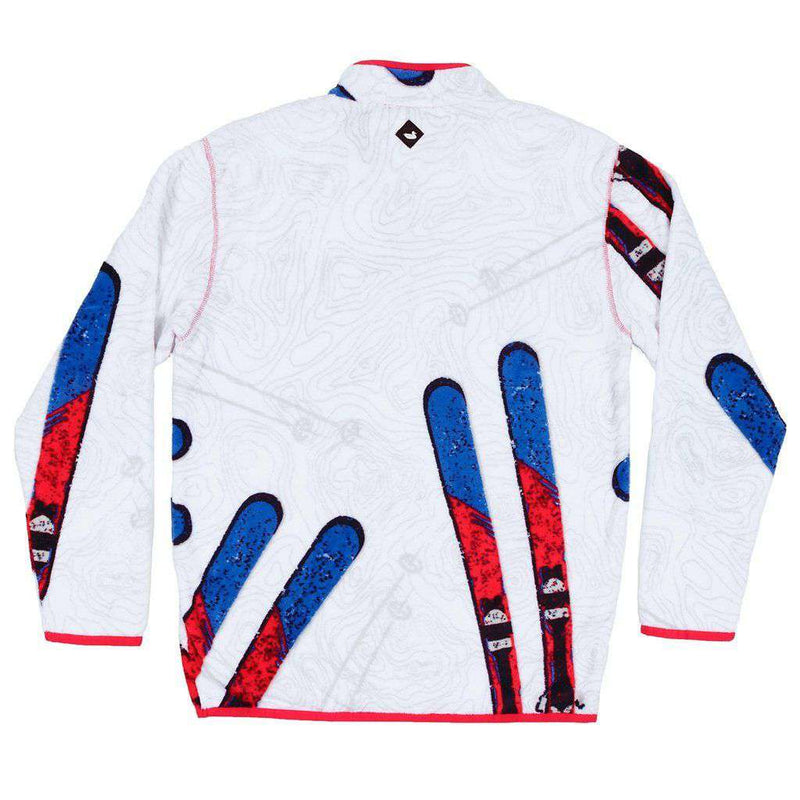 Aspen Backcountry Pullover in White & Red by Southern Marsh - Country Club Prep