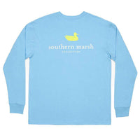 Authentic Long Sleeve Tee in Breaker Blue by Southern Marsh - Country Club Prep