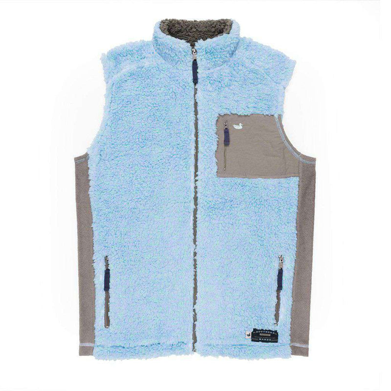Blue Ridge Sherpa Vest in Lilac and Mint by Southern Marsh - Country Club Prep