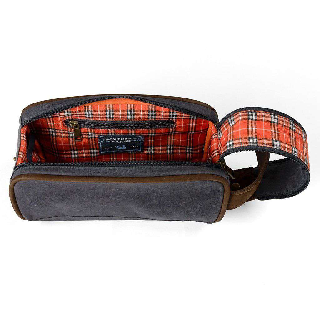 Dewberry Waxed Travel Kit in Navy by Southern Marsh - Country Club Prep