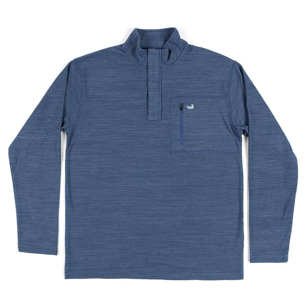 FieldTec™ Contour Pullover in Washed Navy by Southern Marsh - Country Club Prep