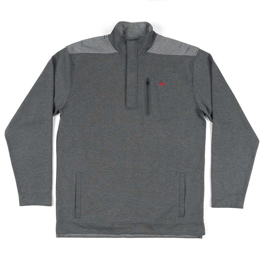 FieldTec™ Ridgeway Performance Pullover in Charcoal Gray by Southern Marsh - Country Club Prep