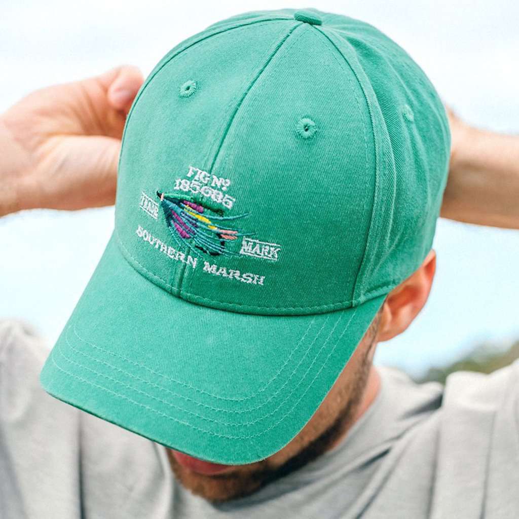 Gunnison Embroidered Hat in Washed Bimini Green by Southern Marsh - Country Club Prep