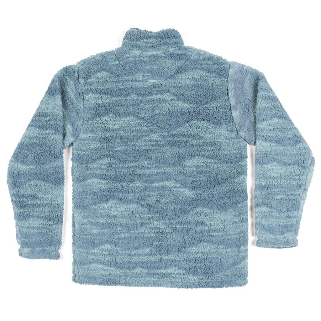 High Mesa Sherpa Pullover in Slate & Mint by Southern Marsh - Country Club Prep
