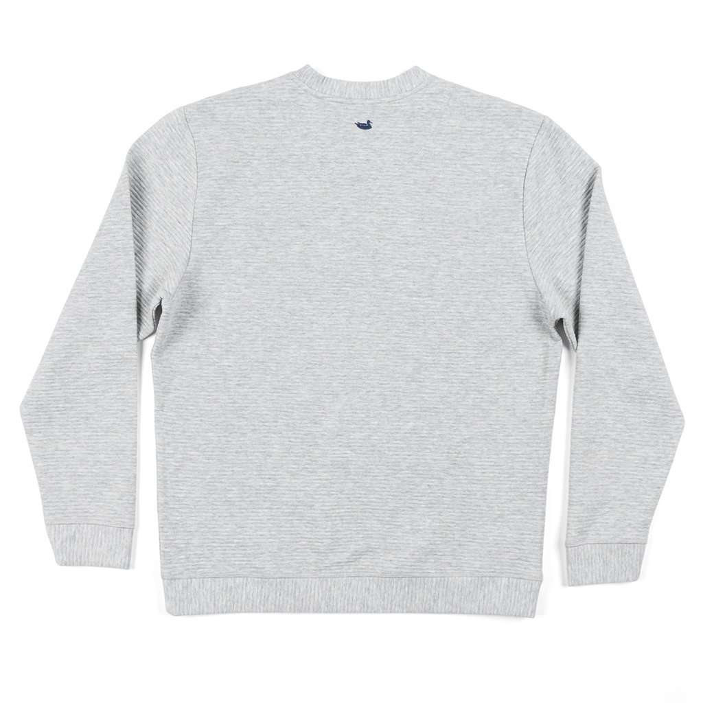Hyannis Ridged Sweatshirt in Light Gray by Southern Marsh - Country Club Prep