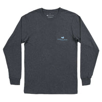 Long Sleeve Ski Trip Tee in Midnight Gray by Southern Marsh - Country Club Prep