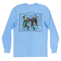 Long Sleeve Vintage Decoy Collection Tee in Breaker Blue by Southern Marsh - Country Club Prep