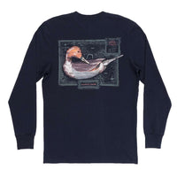 Long Sleeve Vintage Decoy Pintail Tee in Navy by Southern Marsh - Country Club Prep