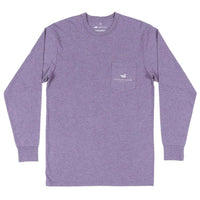 Long Sleeve Vistas Mallard Tee in Washed Iris by Southern Marsh - Country Club Prep