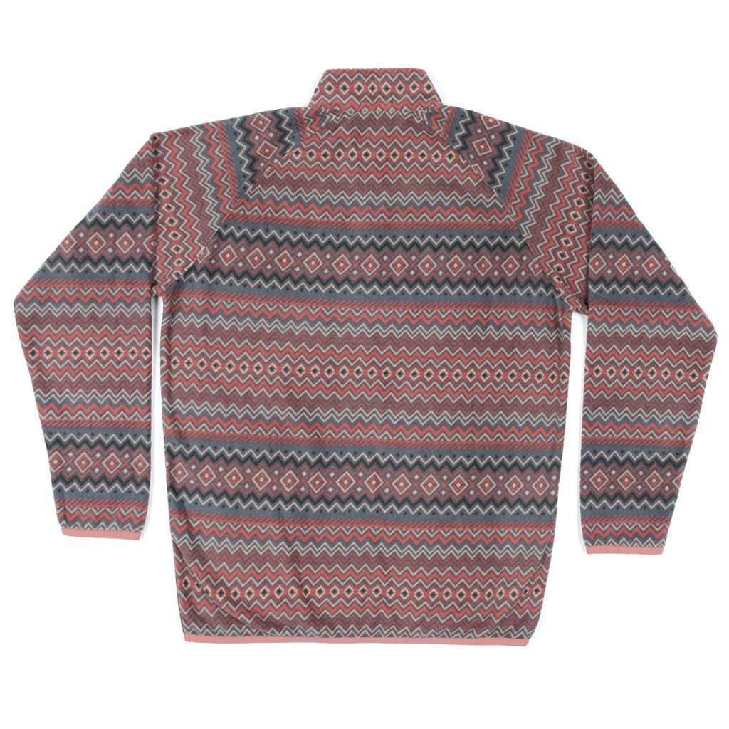 Marrakesh Stripe Pullover in Burnt Taupe & Washed Red by Southern Marsh - Country Club Prep