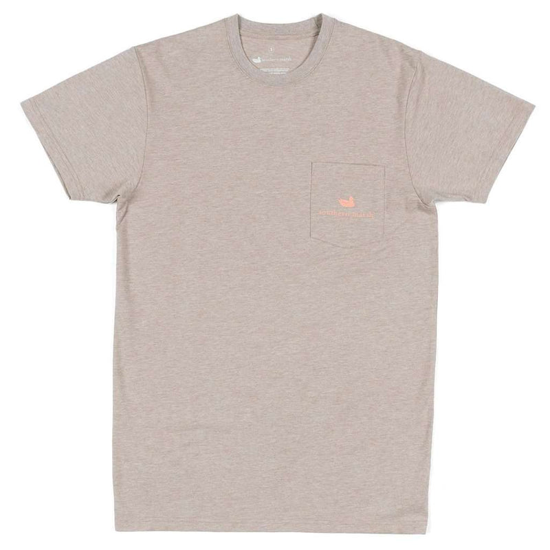 Origins Crosscut Tee in Washed Burnt Taupe by Southern Marsh - Country Club Prep