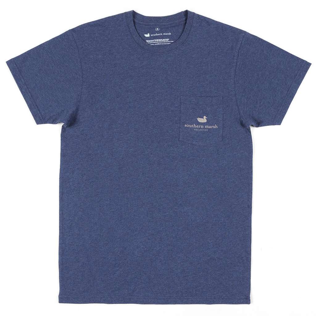 Origins Rack Tee in Washed Navy Heather by Southern Marsh - Country Club Prep