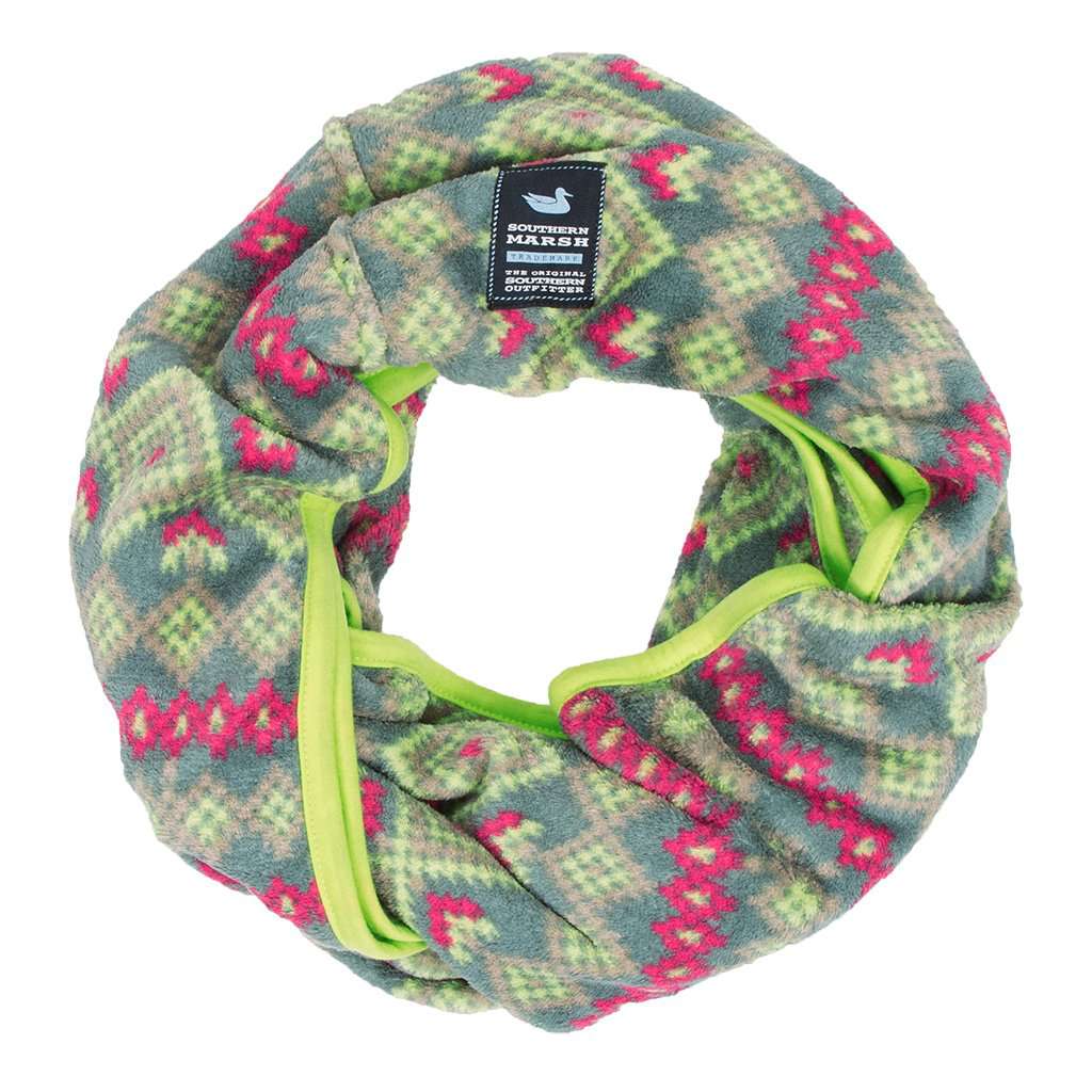Pisgah Aztec Scarf in Dark Green by Southern Marsh - Country Club Prep