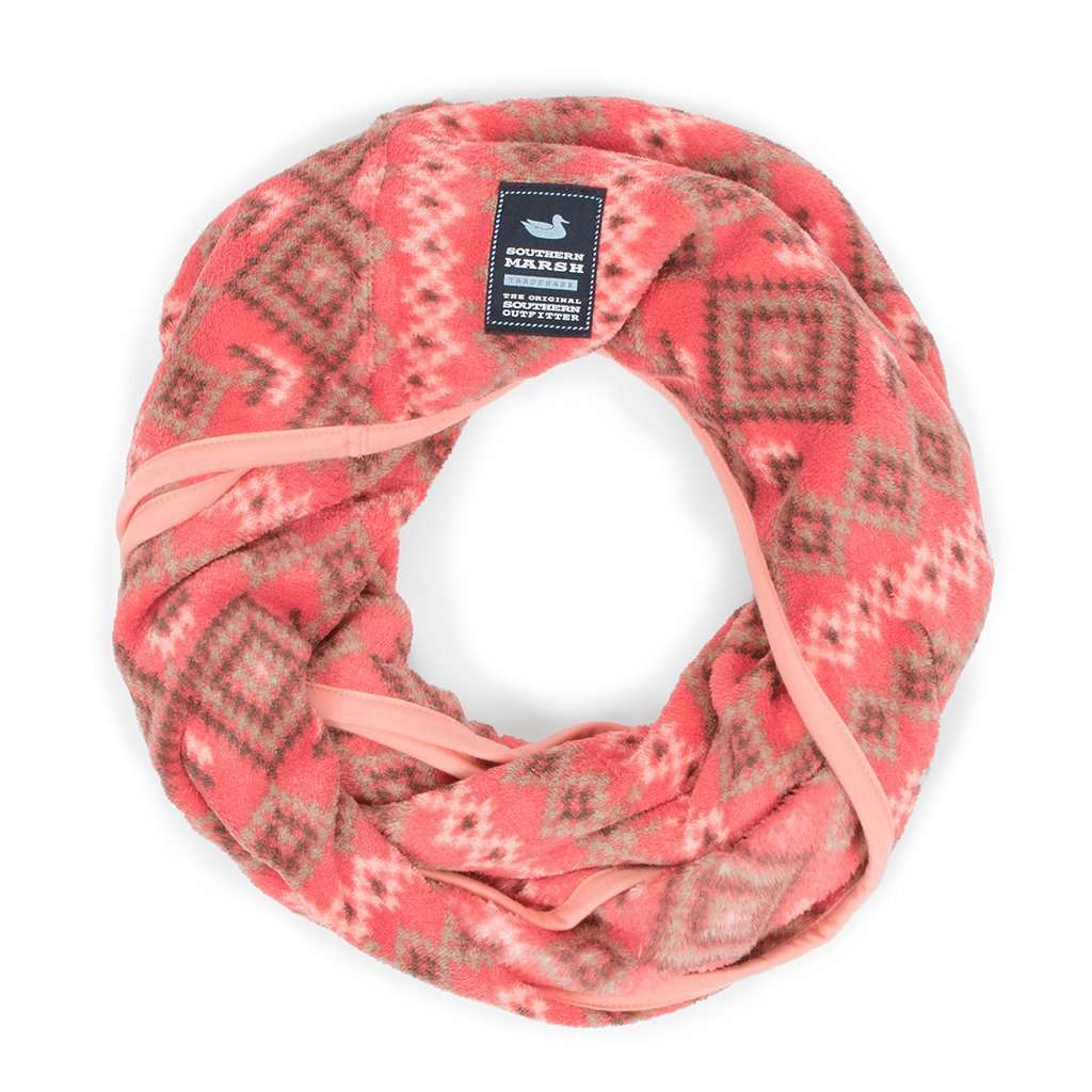 Pisgah Aztec Scarf in Washed Red by Southern Marsh - Country Club Prep