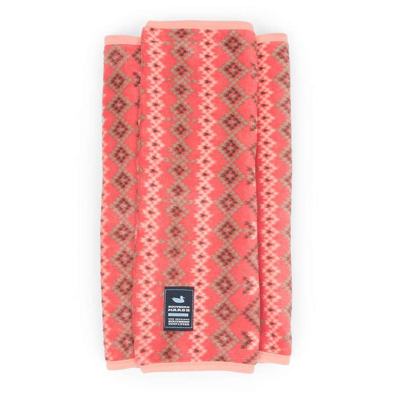 Pisgah Aztec Scarf in Washed Red by Southern Marsh - Country Club Prep