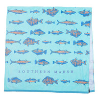 Riptide Beach Towel in Antigua Blue by Southern Marsh - Country Club Prep